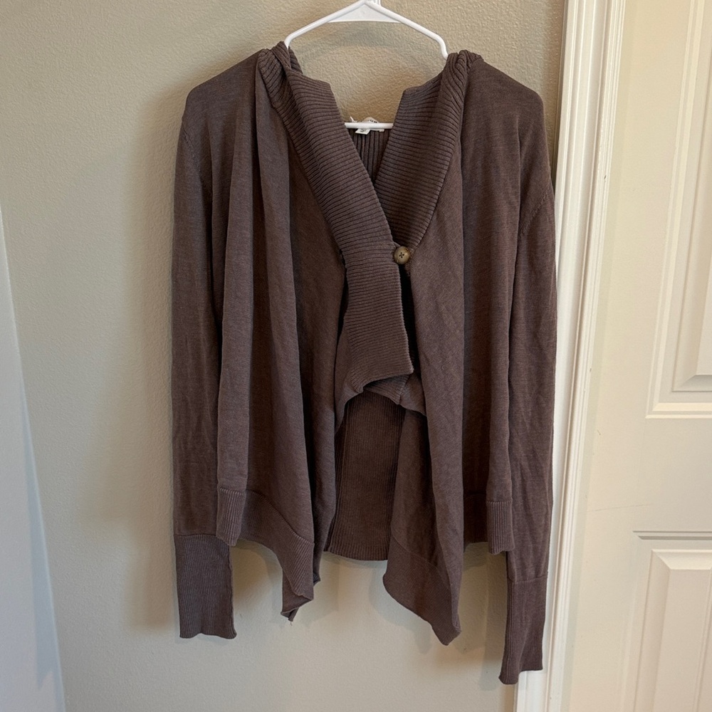 Elegant Women's Brown Cardigan Sweater